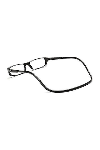 Trendooze Manyetik Boynuz Kolu Okuma Gözlüğü +2.0, Hafif Renkli Tasarım, Siyah - Unisex