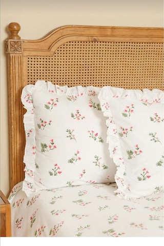 Karaca Home Silvie Kırmızı %100 Pamuk Fırfırlı Çift Kişilik Çarşaf