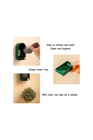 Ev Banyo Duvara Monte Kapaklı Drenaj Sabunluk Beyaz Gri