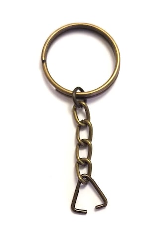Mepa Anahtarlık Halkası, Halka + Zincir + Üçgen, 24mm, Antik, 1 Adet Najmaddin Standart Mepa Anahtarlık Halkası, Halka + Zincir + Üçgen, 24mm, Antik, 1 Adet Najmaddin Standart