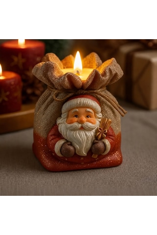 Noel Baba Hediye Çuvalı Silikon Kalıp 7x7 Cm