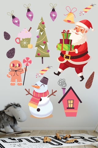 Crevidi Sevimli Noel Baba Ve Arkadaşları Çocuk Odası Stickeri