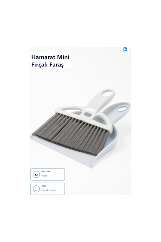 Hamarat Mini Fırçalı Faraş Çok Renkli Plastik 20x14,5 Cm