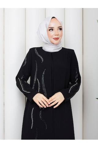 Eslemnur Sima Elbise Büyük Beden Anne Elbisesi Siyah