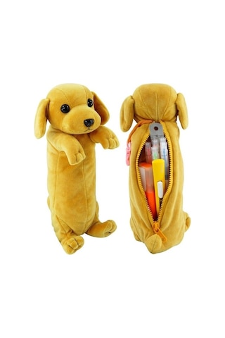 Agoodshop Kalem Kutusu 3d Peluş Köpek Kalem Kılıfı Yumuşak Hayvan Kırtasiye Karikatür Saklama Kalem Çan Ad-4001