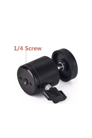 Tripod Slr Kamera Için 360 Derece Dönebilen Metal Mafsal Aparatı 1/4