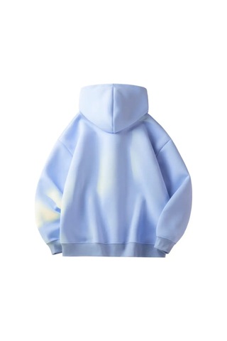 Tarz Cool Erkek Kapüşonlu Oversize Sweatshirt Mavi