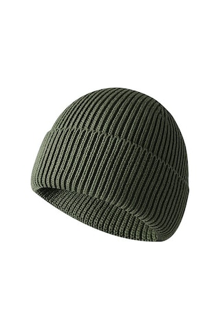 Erkekler İçin Manşetli Sıcak Örme Dış Mekan Şapkası, Kışlık Sıcak Örme Şapka Ordu Yeşili