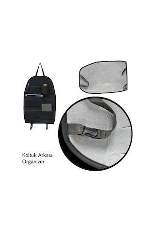 Carpi Koltuk Arkası Düzenleyici Organizer Çanta Çok Cepli Uzun Ömürlü Yıkanabilir Geçmeli Klipsli 66x45 Cm Deri Siyah Br5902213 1 Adet
