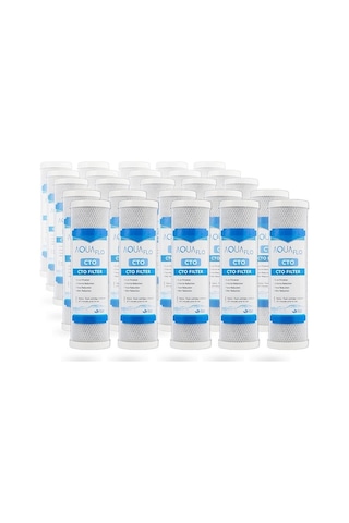 Açık Kasa Su Arıtma Cihazı Için Cto Blok Karbon Filtre 25 Adet