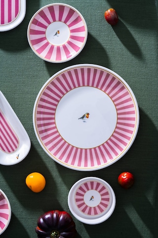 Acar Birdie 6 Kişilik 21 Parça Kahvaltı Takımı Pembe