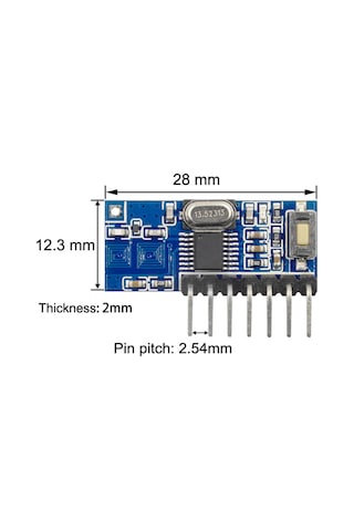 Alkatronik-Rx480-E 4 Kanal 433Mhz Rf Alıcı Learning Code 1527 Receiver