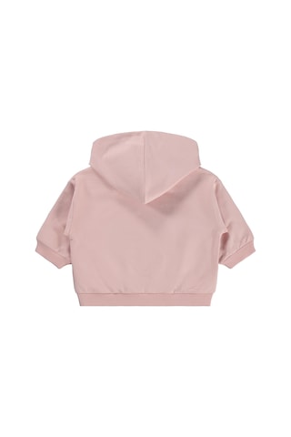 Civil Baby Civil Basic Kalp Etiketli Kapüşonlu 6-18 Ay Sweatshirt - Pembe Pudra Pembesi