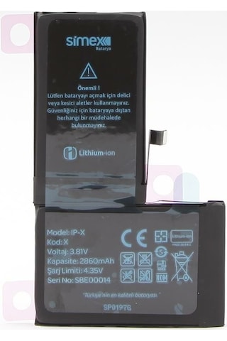 Simex Apple Uyumlu iPhone X İle Sbt-01 Batarya