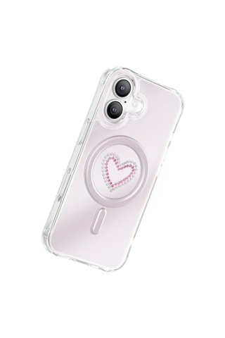 İphone 17 Uyumlu Kılıf M-safe Şarj Özellikli Zore Paris Mova Sert Pc Kapak Pembe