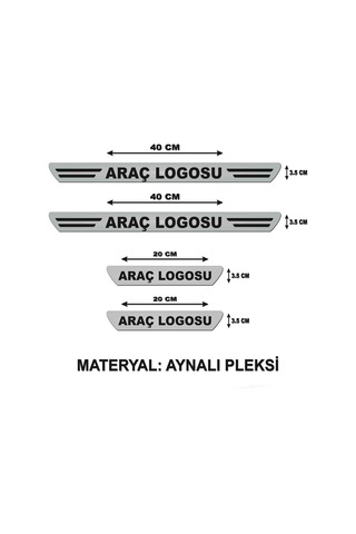 Fiat Grubu Uyumlu Kapı Eşiği Koruyucu Ön - Arka 4'lü Set
