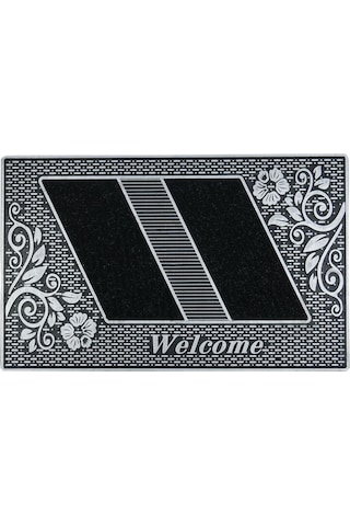 Welcome Yazılı Toz Tutma Özellikli Kauçuk Kapı Önü Paspası (507925522)