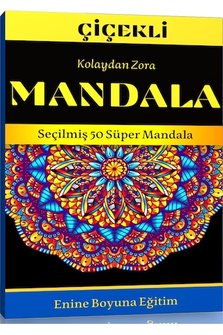 Kolaydan Zora Mandala (Çiçekli Mandala)
