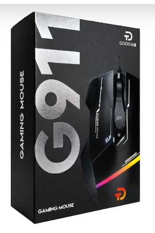 G911 Usb Kablolu 8 Tuşlu Rgb Oyuncu Mouse 7200dpi