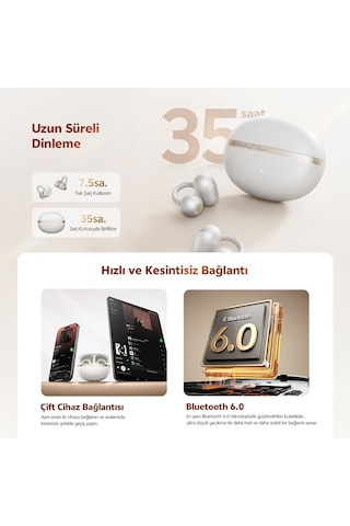 Qcy C50 Crossky Bluetooth 6.0 Kulakiçi Kulaklık Pembe