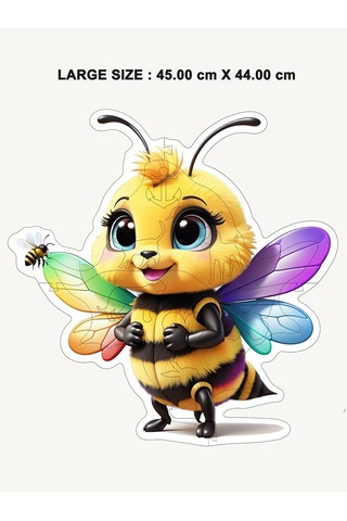 Ncpuzzles Bumble Bee, 14 Parça Ahşap Yapboz Bul Tak Puzzle