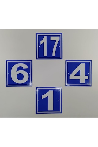 43 Numara Kapı Numarası 10x10 Cm Kapı Numarası Galvaniz