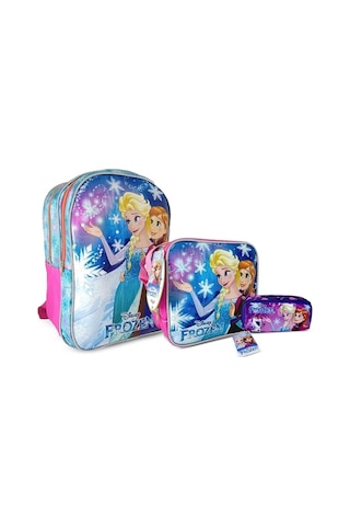 Orjinal Frozen Çanta-beslenme-kalem Kutu Set + Kalem Ve Silgi Karışık