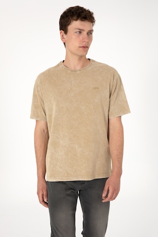 U.S. Polo Assn. Erkek Comfort Fit Bisiklet Yaka Haki Yıkamalı Tişört 50306878-VR027