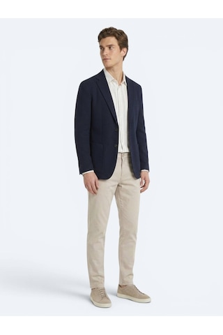 Kip Lacivert Çizgili Comfort Fit Ceket