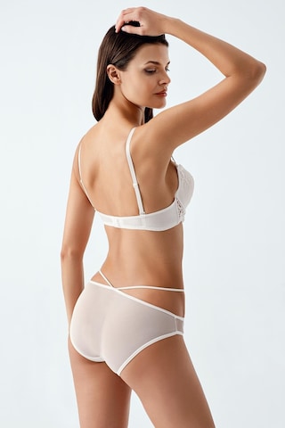 Luw 6122 Ekru Dolgulu Sütyen Külot 2Li Takım Ekru