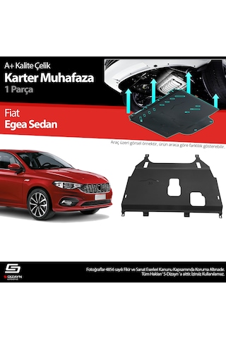 S-dizayn Fiat Egea Hb Çelik Karter Muhafaza Koruma 2015 Üzeri A+ Kalite