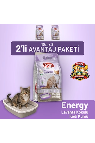 Kedi Kumu Lavanta Kokulu 10 Lt - 2 Adet