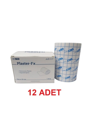 Submed Fix Esnek Flaster Sabitleme Bandı 10 M x 10 CM 12 Adet