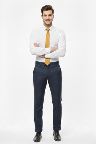 Presto Erkek Slimfit Armürlü Pantolon Koyu Lacivert 3193-200 Lacivert
