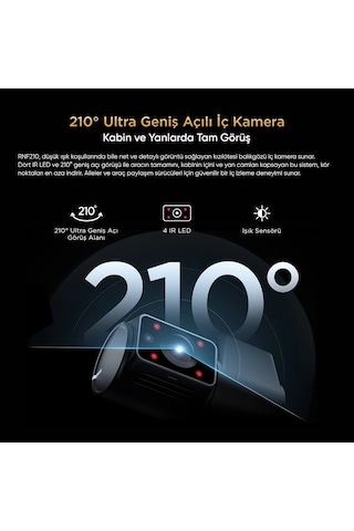 Viofo Rnf210 A229 Pro / Plus / Ultra Uyumlu 1080p Kızılötesi Balıkgözü İç Kamera