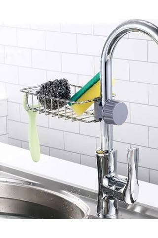 Lunext Lavabo Musluğu İçin Sünger Tutucu 418848475 Gri