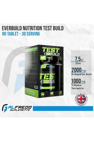 Everbuıld Test Build Daa Aspartic Acid / 90 Caps