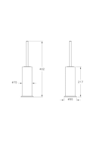 VitrA Origin Classic A4452136 Yerden Tuvalet Fırçalığı Mat Siyah