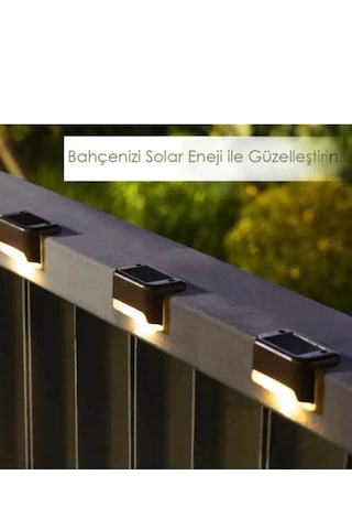 Qasul 4 Adet L Solar Led Güneş Enerjili Su Geçirmez Köşebent Led