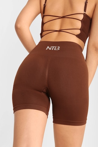 Nature The Brand Ntb Kahverengi Yüksek Bel Kısa Spor Taytı Scrunch Detaylı,toparlayıcı Tayt,kısa Spor Tayt,fitness Vişne Çürüğü