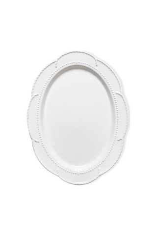 The Mia Grande Servis Tabağı Beyaz 41x31 Cm Grd0012