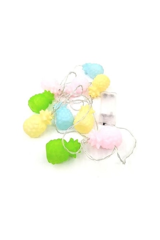 Seçkin Trend Karışık Renk Dekoratif Ananas Dolama 10 Lu Şerit Led Işık Zinciri Çok Renkli