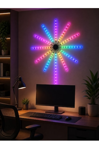 Rgb Led Duvar Lambası Uzaktan Kumandalı Telefon Kontrollü Ortam Aydınlatması 1