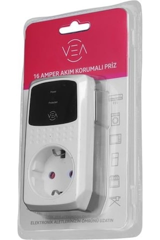 Vea Ve-25532 16a 4000w Tekli Akım Korumalı Priz Aşırı Yüksek Gerilim 11318708