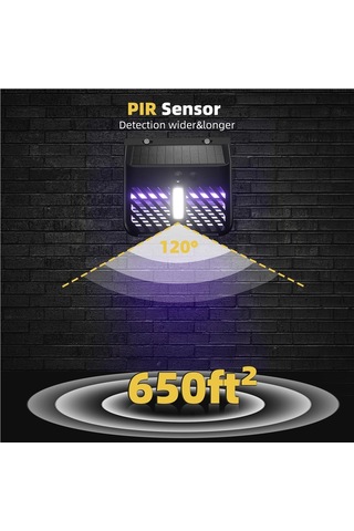 Jialan Güneş Sivrisinek Katili Lamba Hareket Sensörü Yüksek Güç