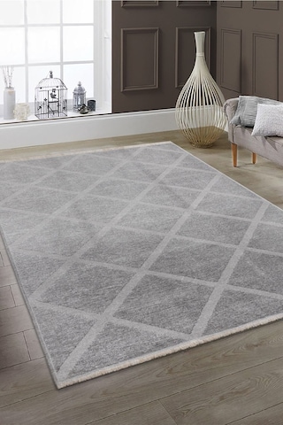 Rodney Vl Yıkanabilir Kaydırmaz Çift Taraf Pamuk Dokuma Beyaz Rix Premium Kalite Kilim A.gümüş