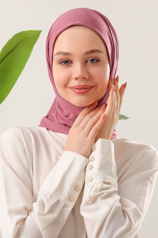 Melodi Scarf Tesettür Penye Şal Gül Kurusu Gül Kurusu