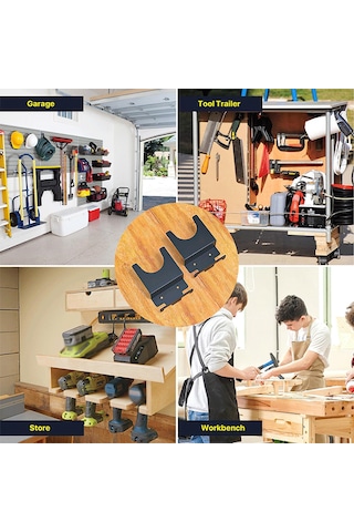 Youmex 2 Adet Duvar Montajlı Açılı Taşlama Makinesi Askısı - 5 İnç Taşlama Ve Polisaj Makineleri İçin Dayanıklı Metal Stand