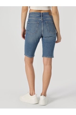 Colin's Yüksek Bel Slim Straight Fit Düz Paça Mavi Kadın Şort CL1063580_Q1.V1_DN42544