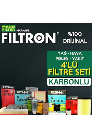 Vw Golf 7 1.6 Tdi Filtron Filtre Bakım Seti 2013-2019 4Lü Karbon 553229700